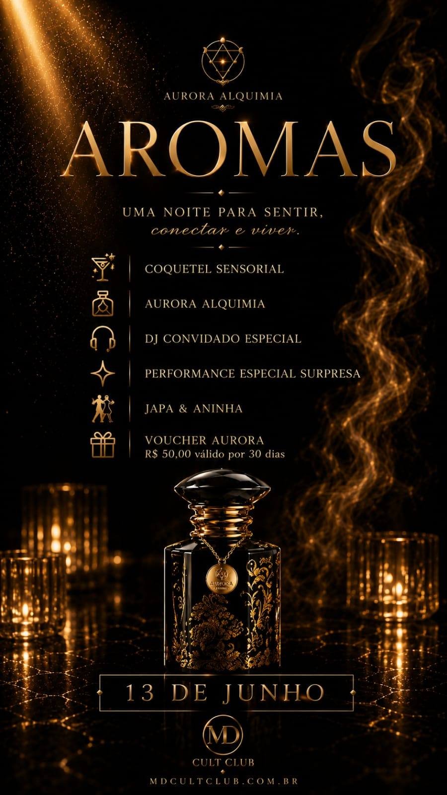 Aromas — Line-up da noite