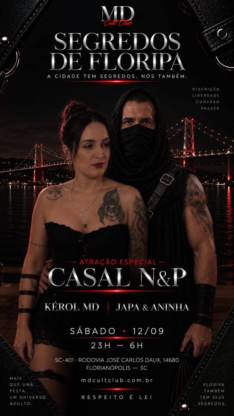 Segredos de Floripa — Casal N&P · Atração especial da noite