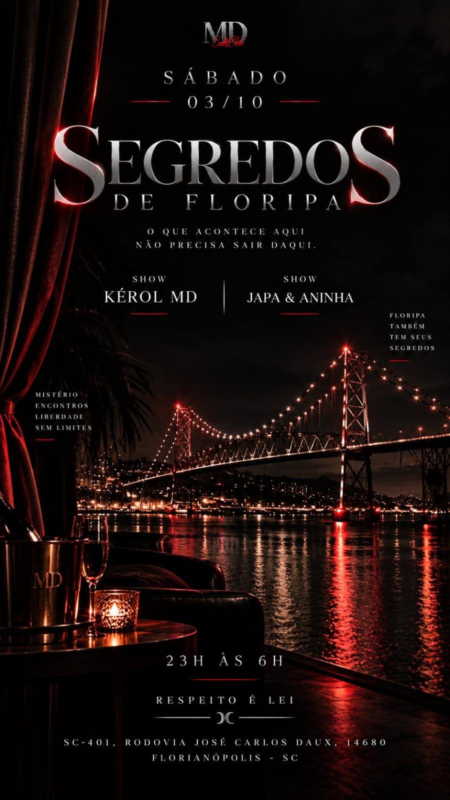 Cartaz do evento Segredos de Floripa
