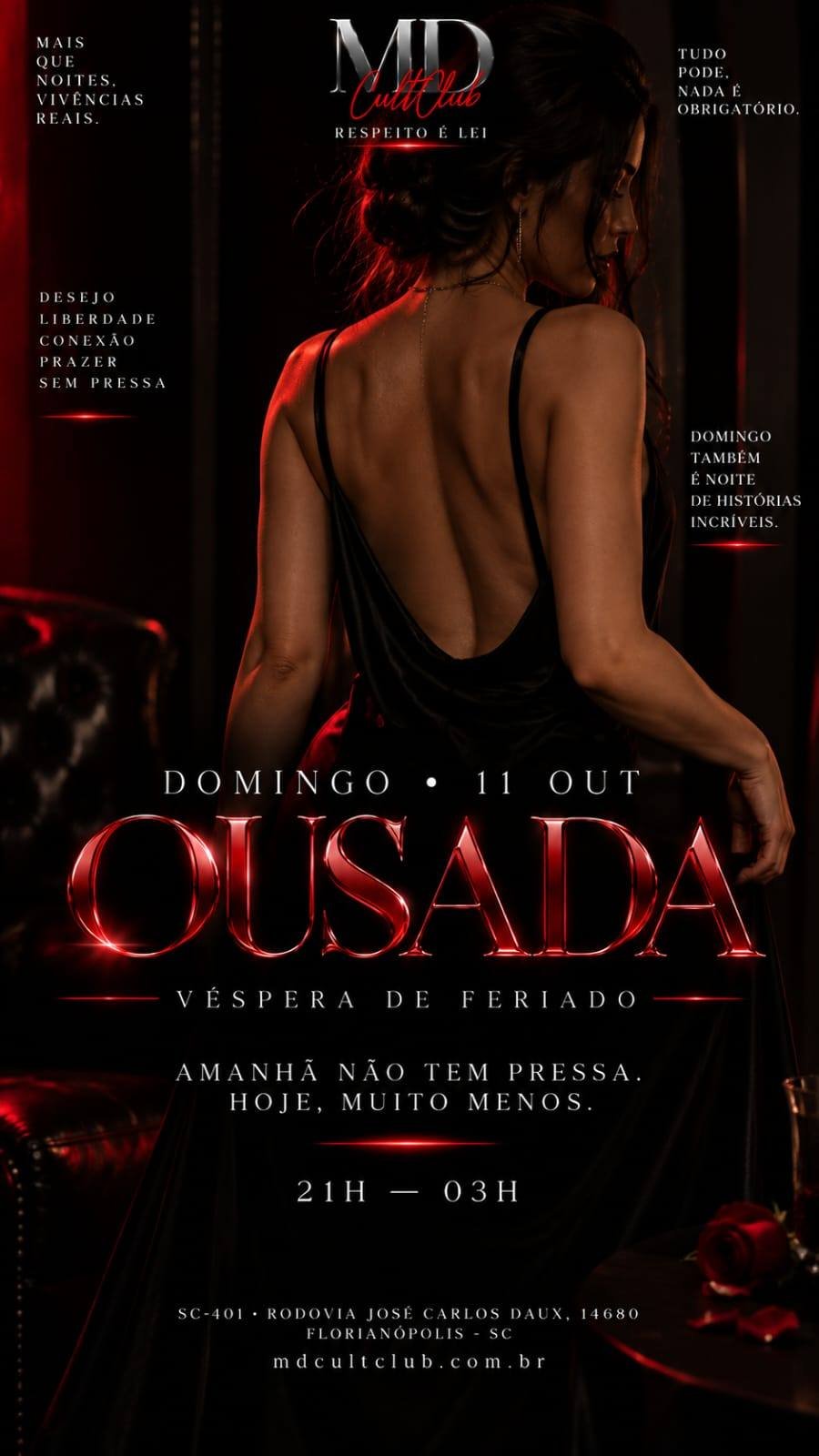 Cartaz do evento Domingo Ousada | Véspera de Feriado