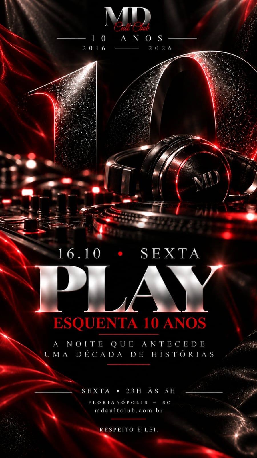 Cartaz do evento Play | Esquenta 10 Anos