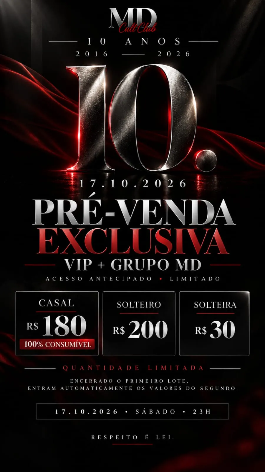 10 Anos MD Cult Club — 1º Lote