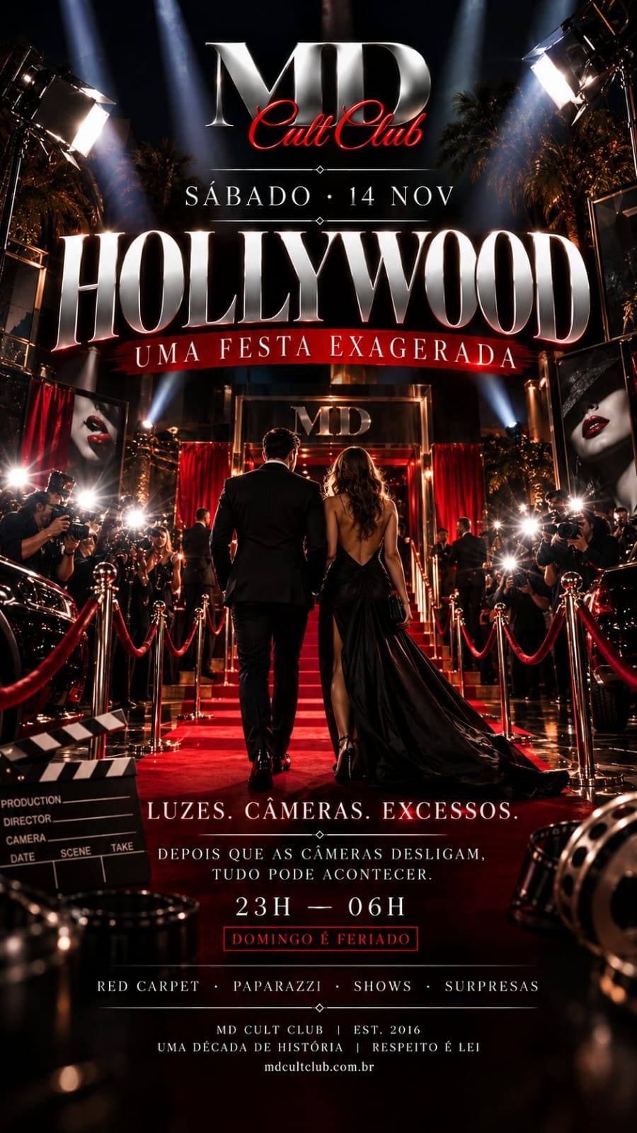 Cartaz do evento Hollywood | Uma Festa Exagerada