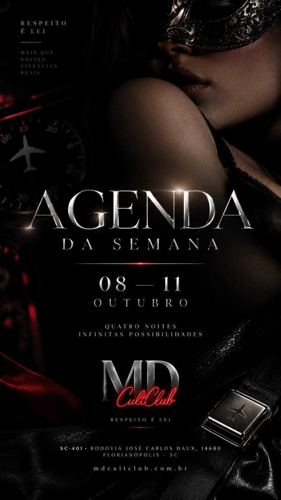 Agenda da semana de 08 a 11/10 na MD Cult Club