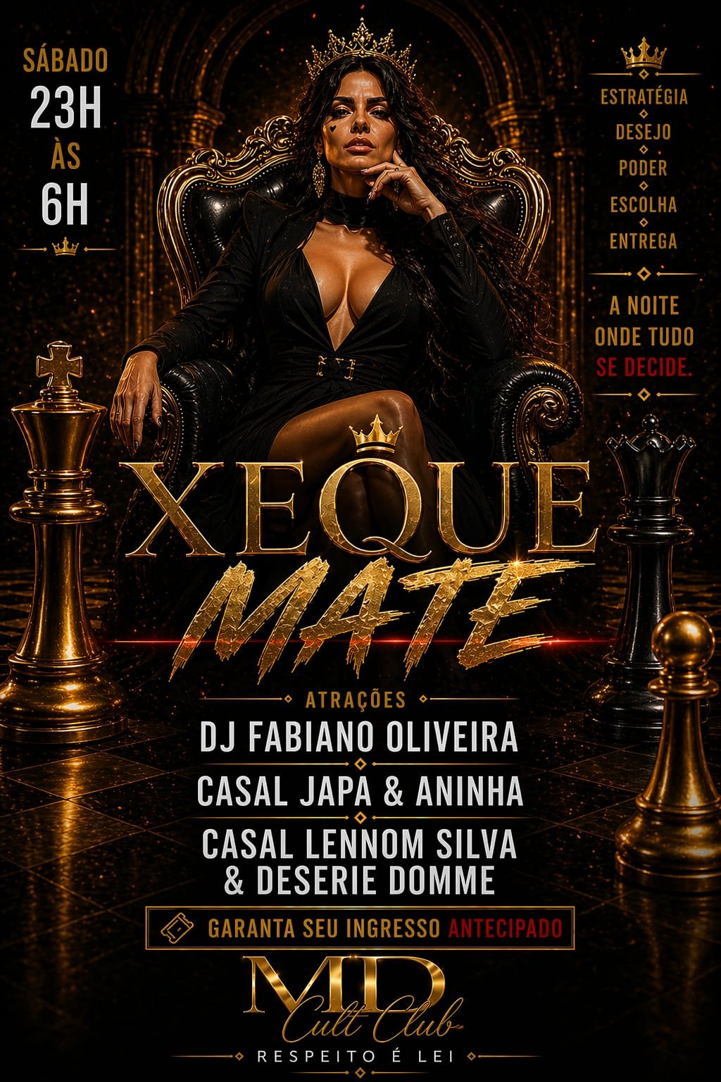 Cartaz do evento Sábado é Xeque Mate